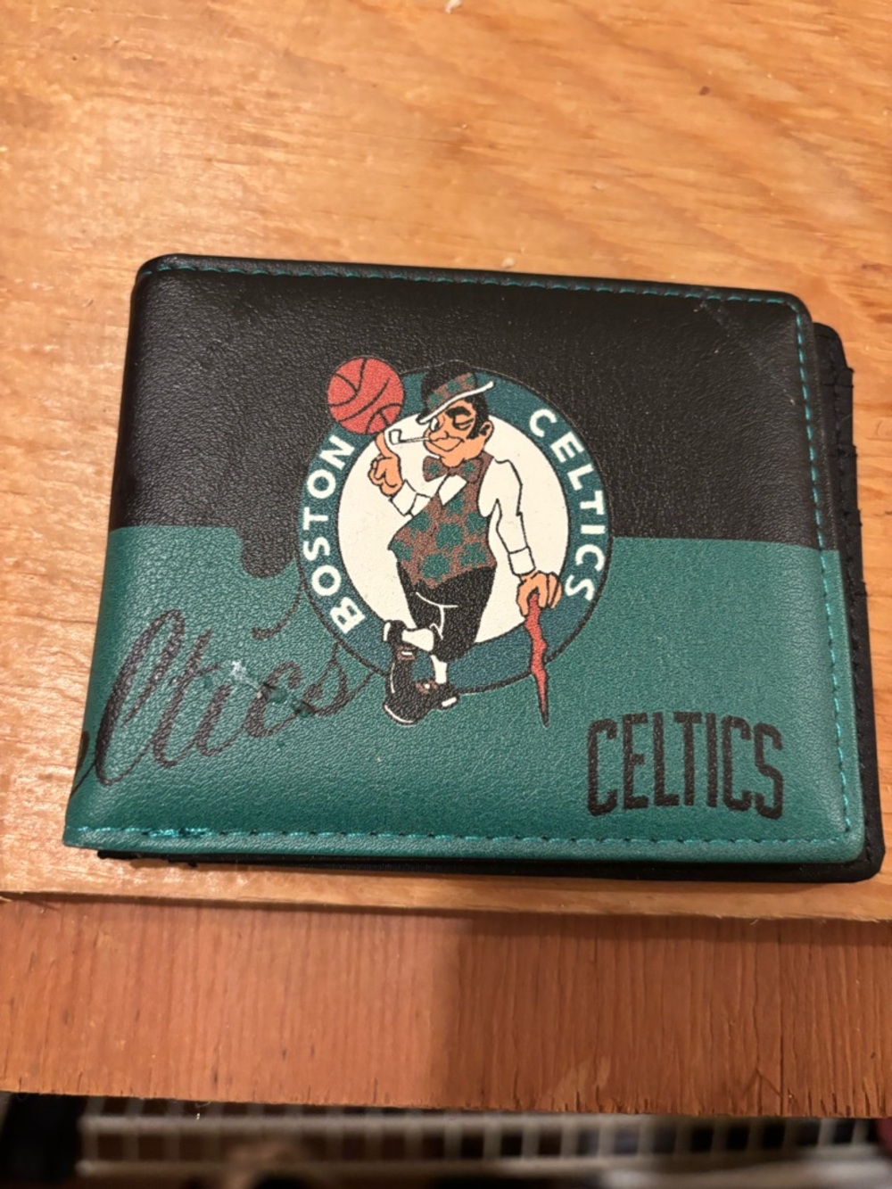 Kids Bi-Fold Wallet in Green and Black